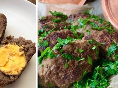 Зразы с яйцом и песто